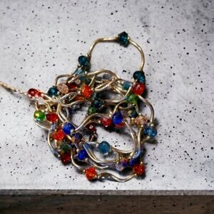 Bundle of silver and colored bead bracelets